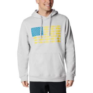 Columbia mens Pfg Fish Flag II Hoodie(Cool Grey/Deep Marine Inshore Fish)