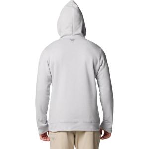 Columbia mens Pfg Fish Flag II Hoodie(Cool Grey/Vivid Blue Usa)