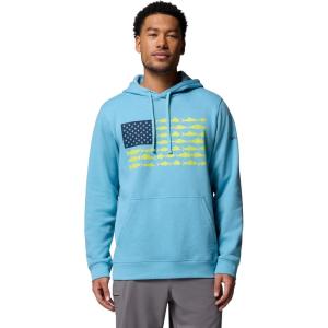 Columbia mens Pfg Fish Flag II Hoodie(Vintage Blue/Collegiate Navy Usa)
