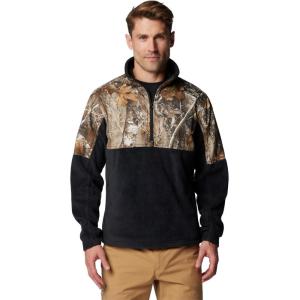 Columbia mens Phg Fleece Overlay II 1/4 Zip(Black/Realtree Edge)