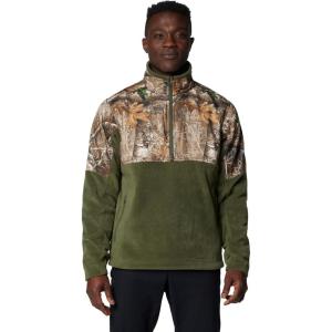 Columbia mens Phg Fleece Overlay II 1/4 Zip(Surplus Green/Realtree Edge)