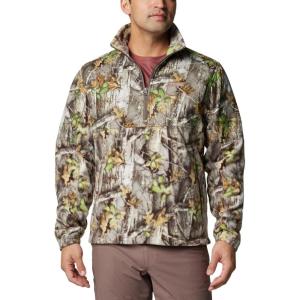 Columbia mens Phg Fleece Overlay II 1/4 Zip(Timberwoods Camo/Timberwoods Camo)