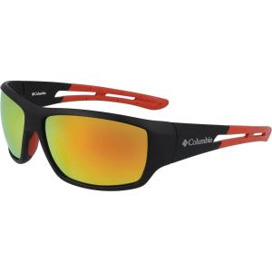 Columbia mens Utilizer Wrap Sunglasses(Matte Black/Orange)