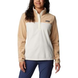 Columbia womens Benton Springs 1/2 Snap Pullover(Chalk/Canoe)