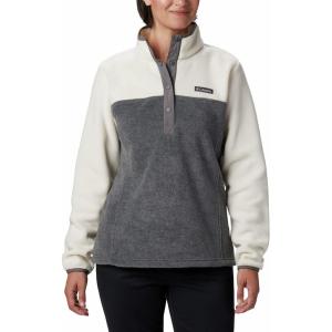 Columbia womens Benton Springs 1/2 Snap Pullover(City Grey Heather/Chalk)