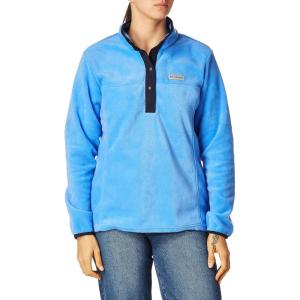 Columbia womens Benton Springs 1/2 Snap Pullover(Harbor Blue/Dk Nocturnal)