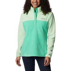 Columbia womens Benton Springs 1/2 Snap Pullover(Light Jade/Key West)