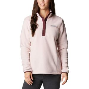 Columbia womens Benton Springs 1/2 Snap Pullover(Mineral Pink/Malbec)