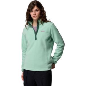 Columbia womens Benton Springs 1/2 Snap Pullover(New Mint/Rain Forest)