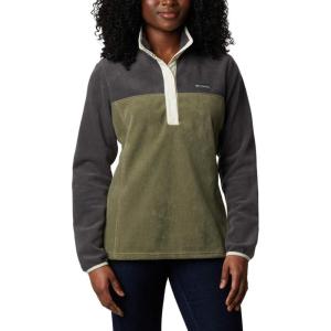 Columbia womens Benton Springs 1/2 Snap Pullover(Shark/Stone Green)