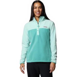 Columbia womens Benton Springs 1/2 Snap Pullover(Teal/Spray)