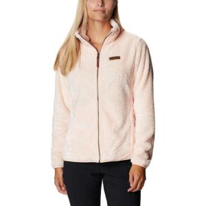 Columbia womens Fire Side Ii Sherpa Full Zip(Peach Quartz)