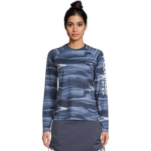Columbia womens Super Tidal Tee Long Sleeve(Collegiate Navy Obsidian)
