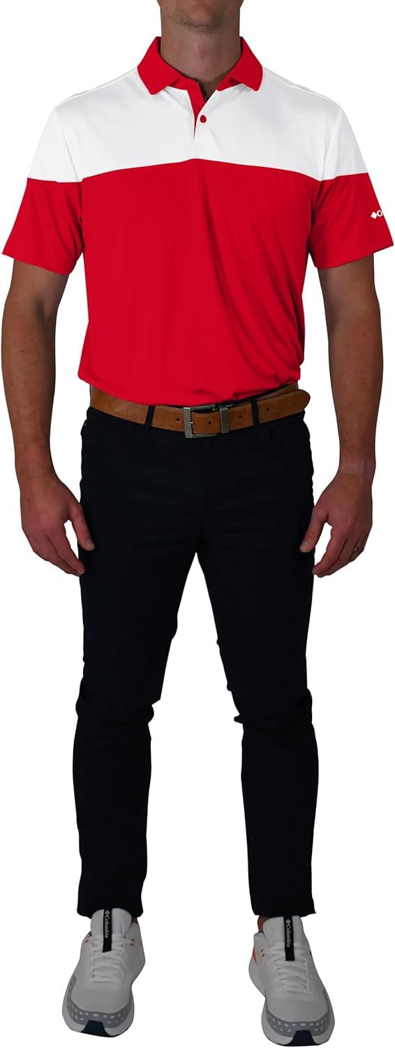 imageColumbia Golf Mens OmniWick Best Ball PoloIntense Red