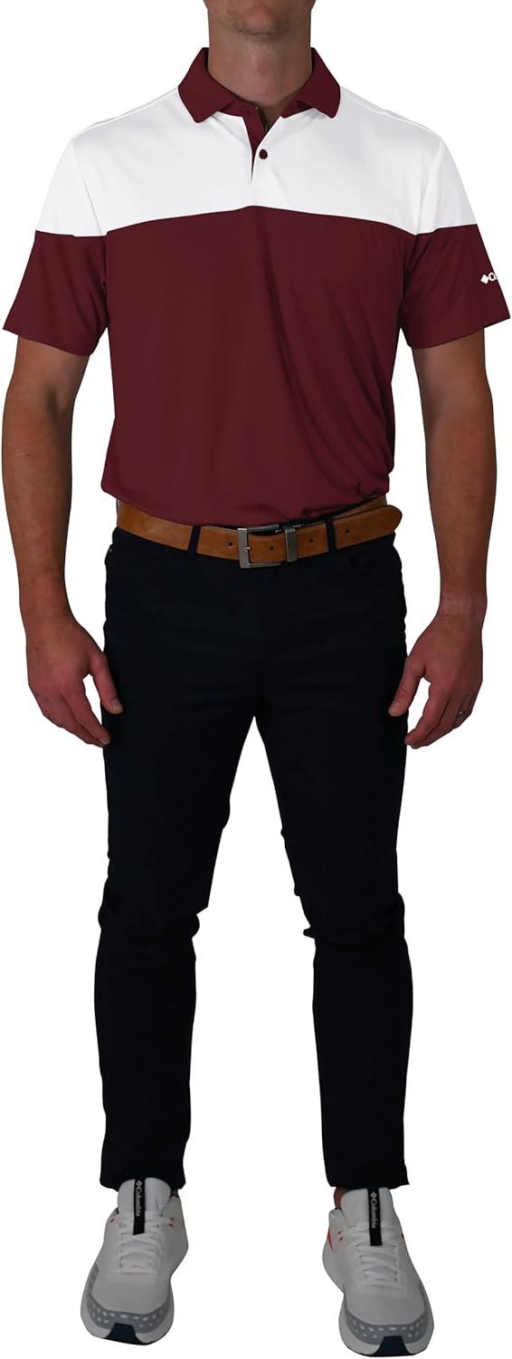 imageColumbia Golf Mens OmniWick Best Ball PoloMaroon