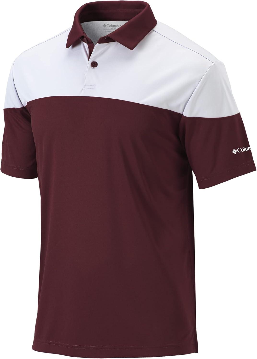 imageColumbia Golf Mens OmniWick Best Ball PoloMaroon