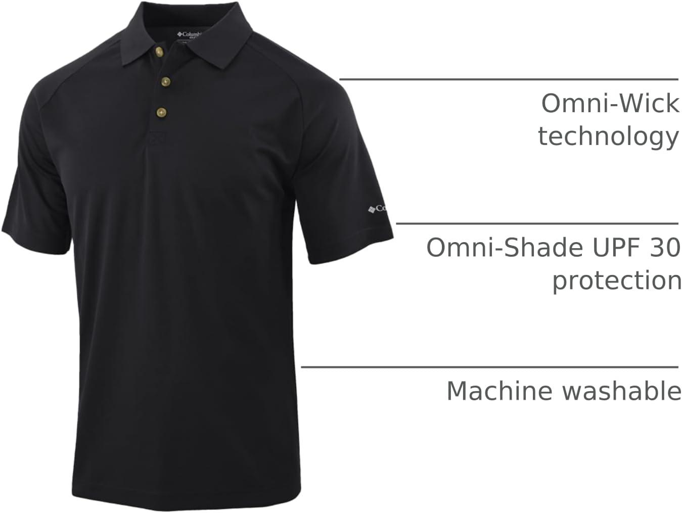 imageColumbia Golf Mens OmniWick Drive II PoloBlack