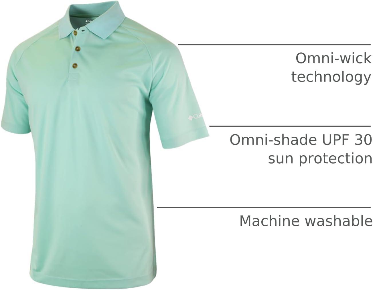 imageColumbia Golf Mens OmniWick Drive II PoloGulf Stream