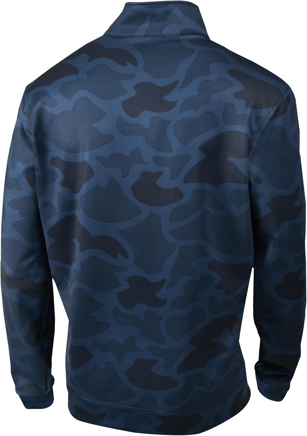 imageColumbia Golf Mens OmniWick Printed Wickhams Hills PulloverCamo Collegiate Navy