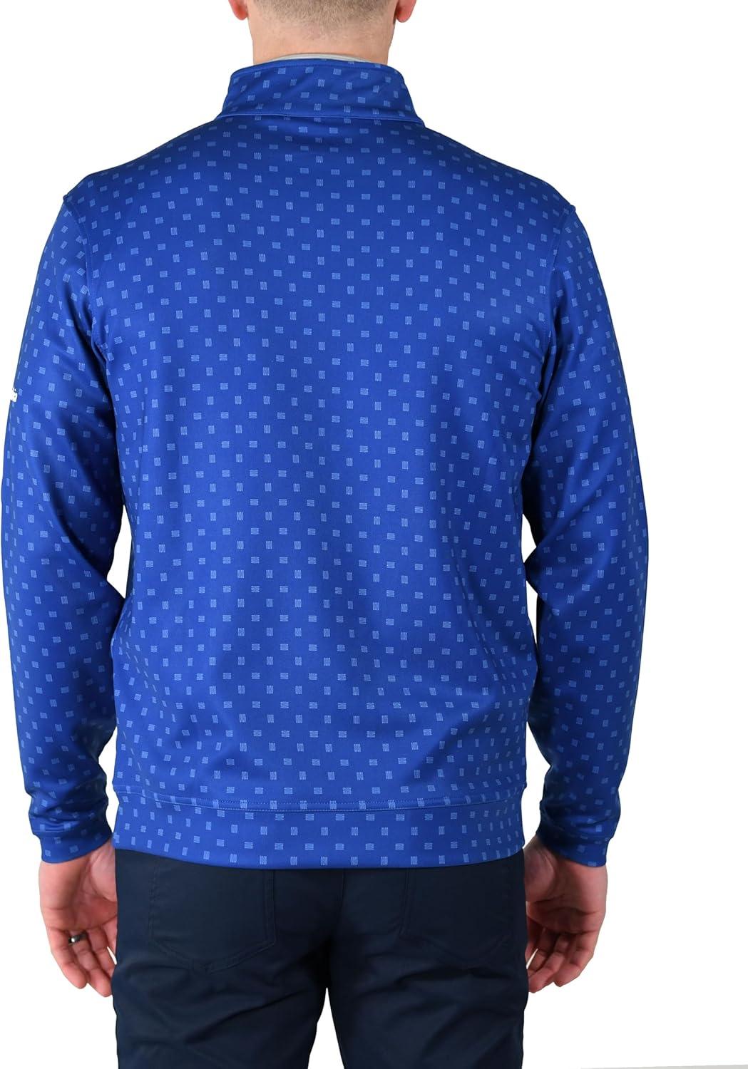 imageColumbia Golf Mens OmniWick Printed Wickhams Hills PulloverPrinted Azul