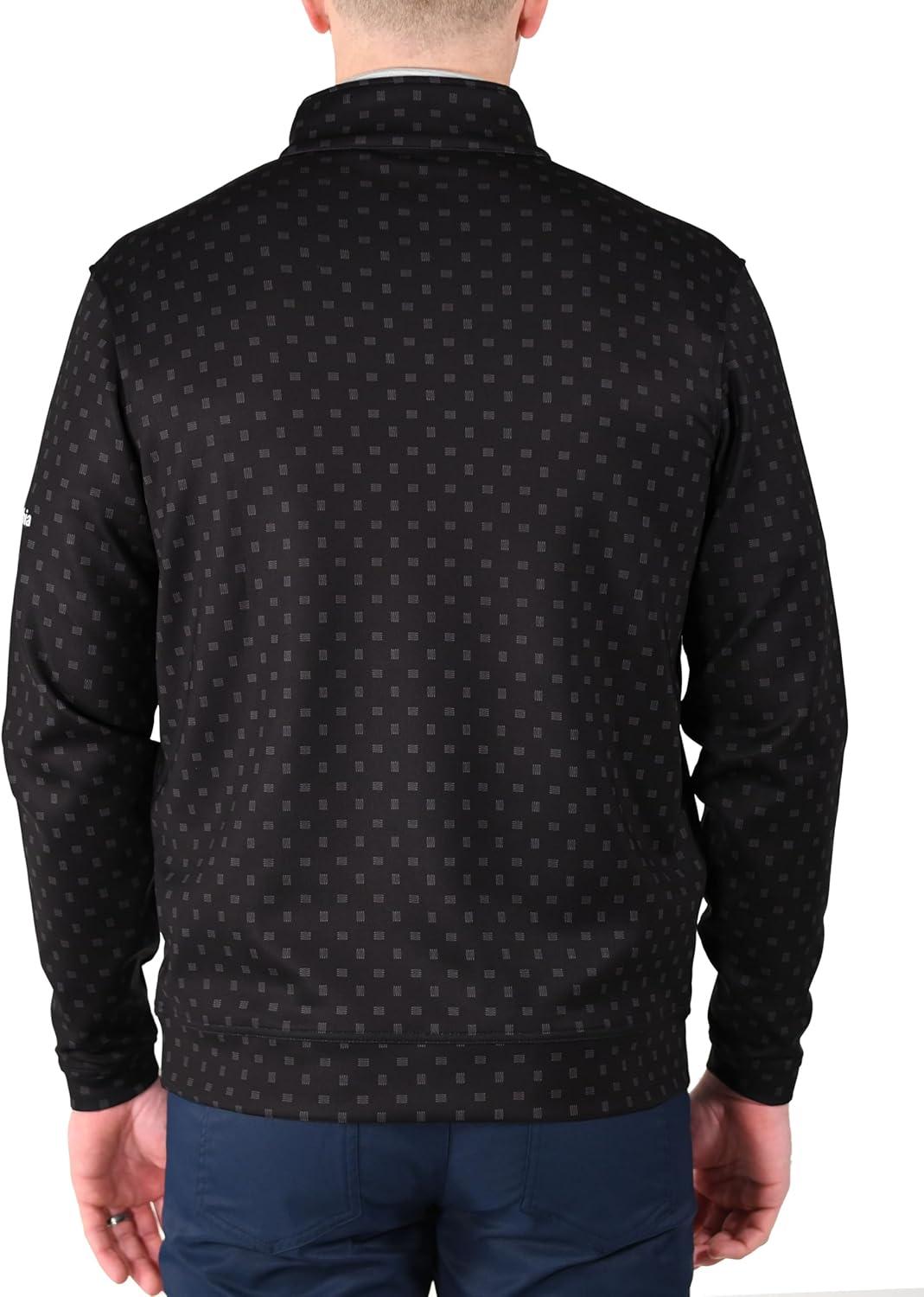 imageColumbia Golf Mens OmniWick Printed Wickhams Hills PulloverPrinted Black