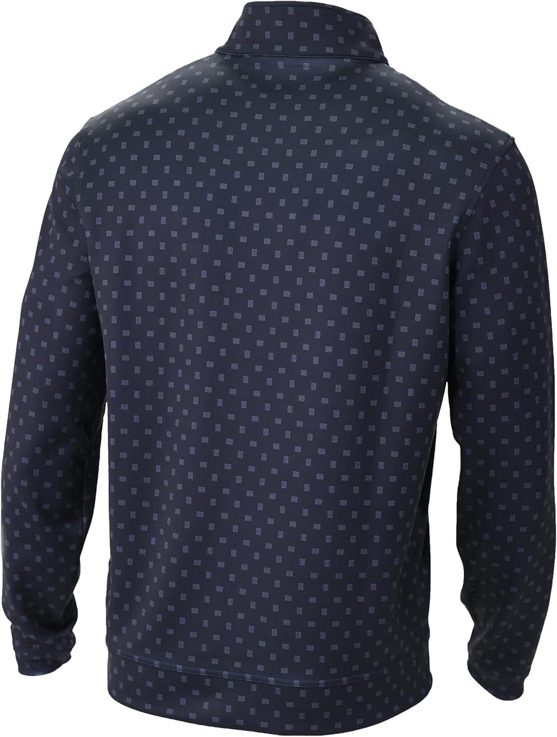 imageColumbia Golf Mens OmniWick Printed Wickhams Hills PulloverPrinted Collegiate Navy