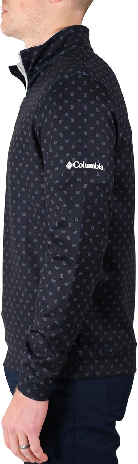 imageColumbia Golf Mens OmniWick Printed Wickhams Hills PulloverPrinted Collegiate Navy