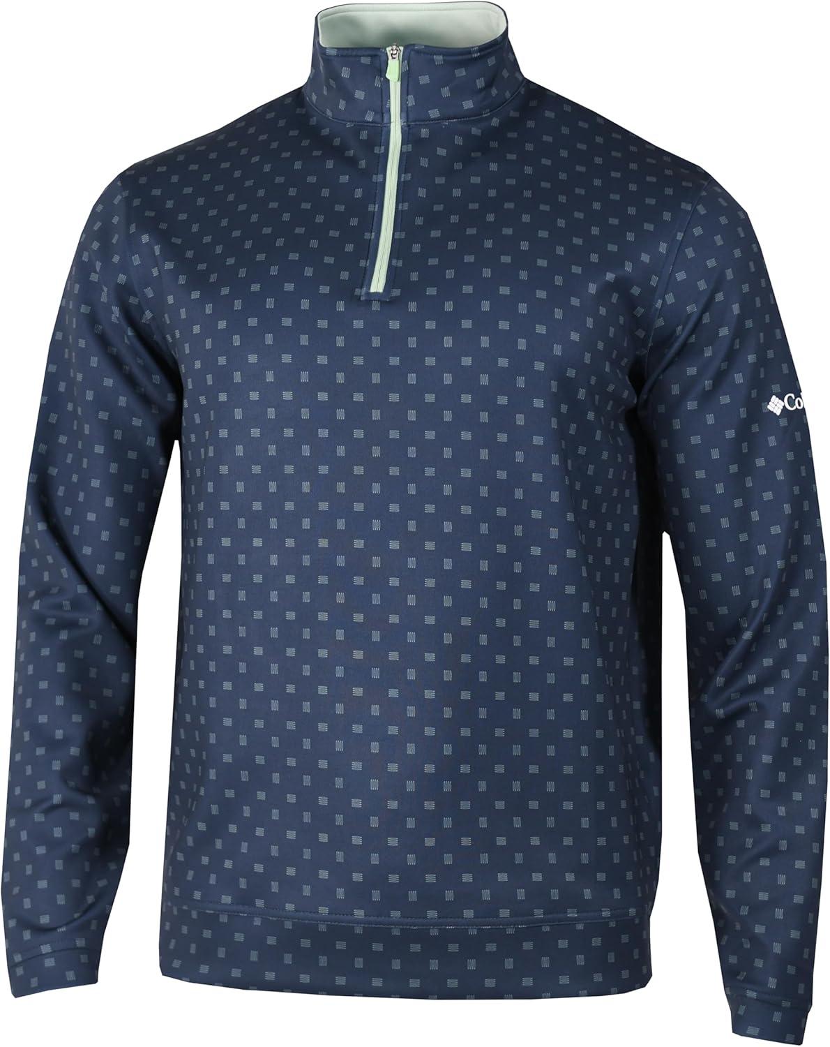 imageColumbia Golf Mens OmniWick Printed Wickhams Hills PulloverPrinted Dark Mountain