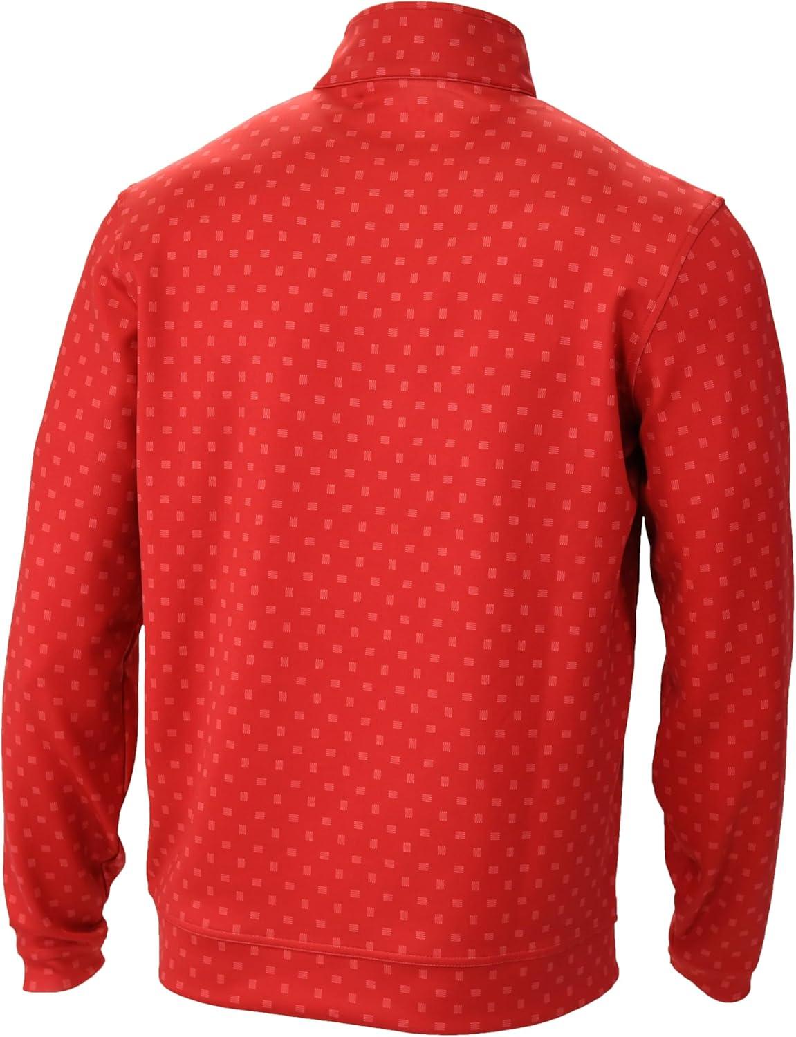 imageColumbia Golf Mens OmniWick Printed Wickhams Hills PulloverPrinted Intense Red