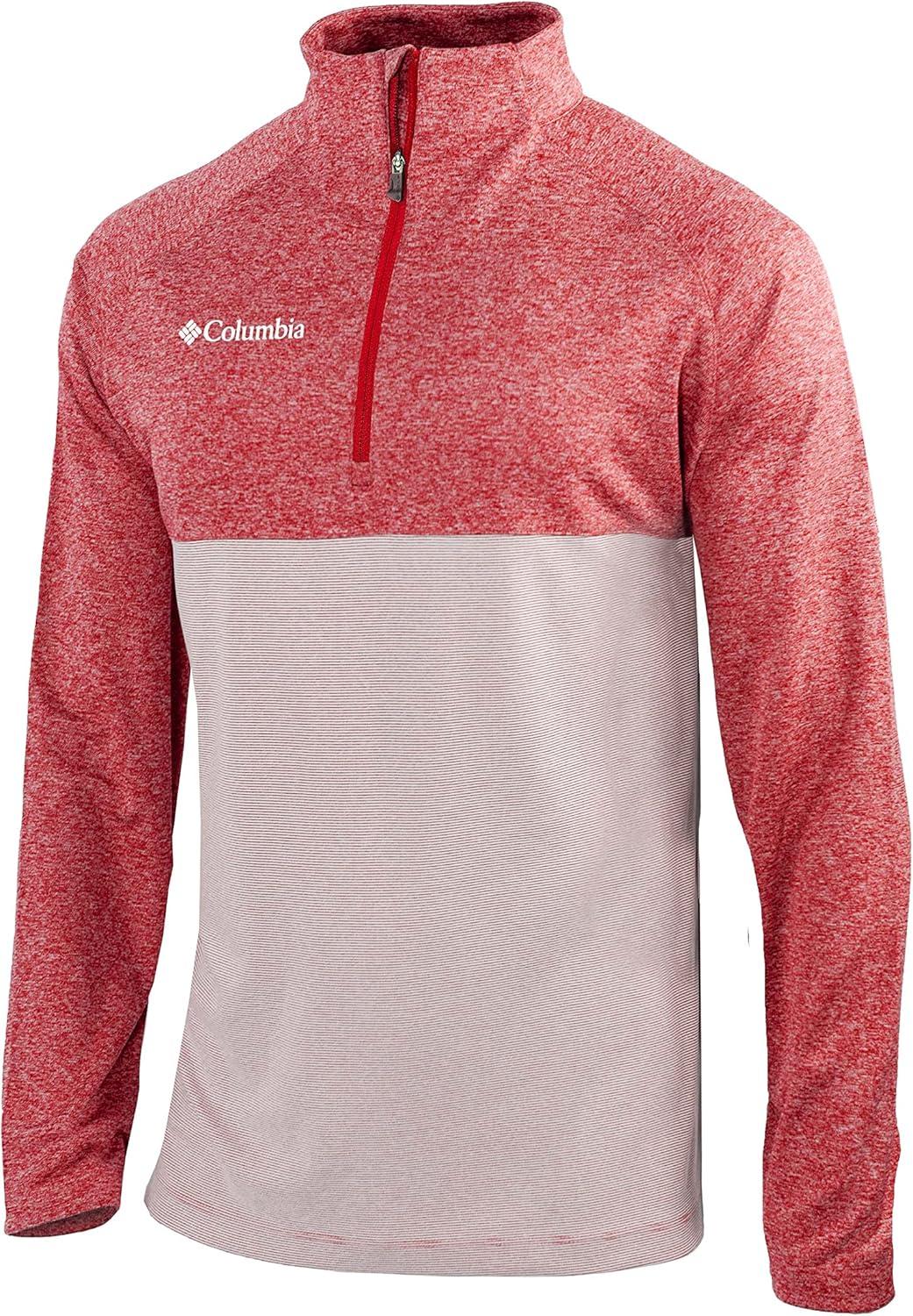 imageColumbia Golf Mens OmniWick Rockin It PulloverIntense Red