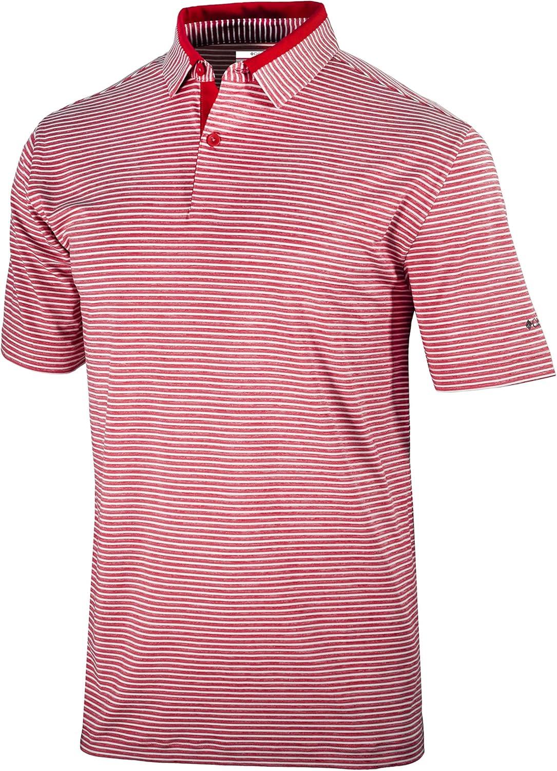 imageColumbia Golf Mens OmniWick Stroll PoloIntense Red