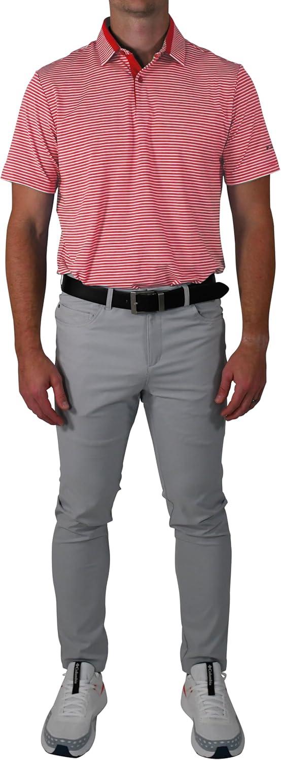 imageColumbia Golf Mens OmniWick Stroll PoloIntense Red
