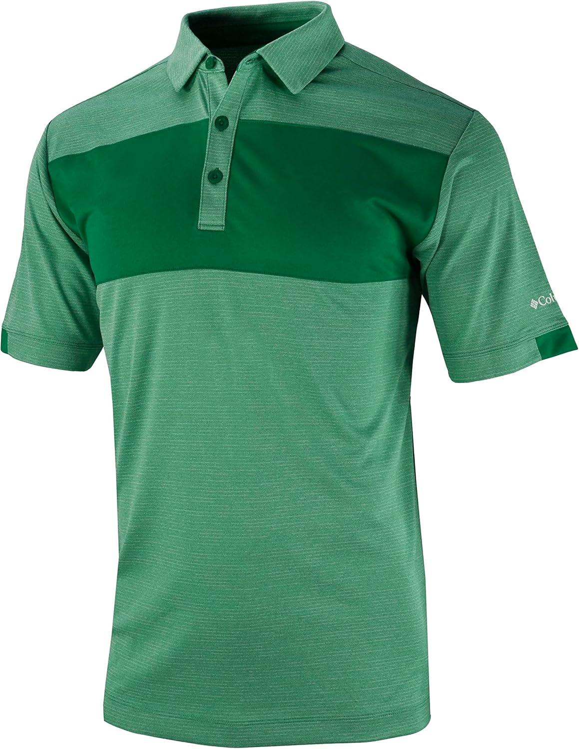 imageColumbia Golf Mens OmniWick Total Control Polo PoloForest
