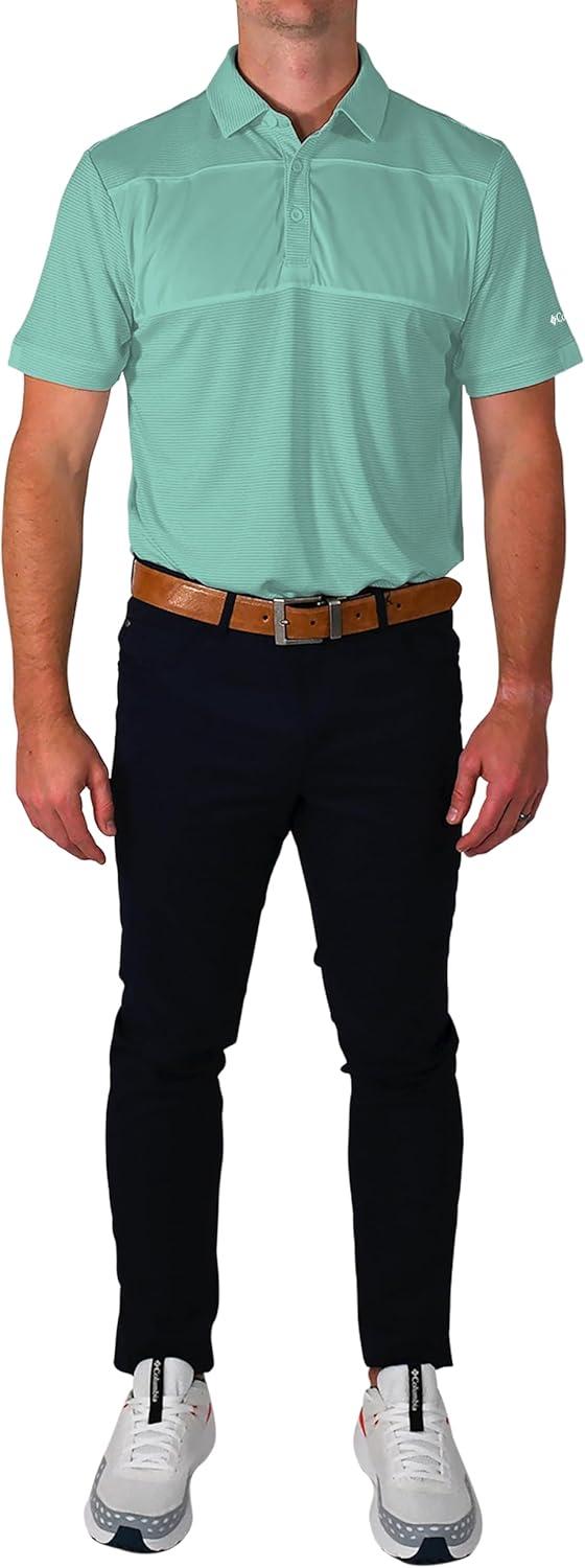 imageColumbia Golf Mens OmniWick Total Control Polo PoloGulf Stream