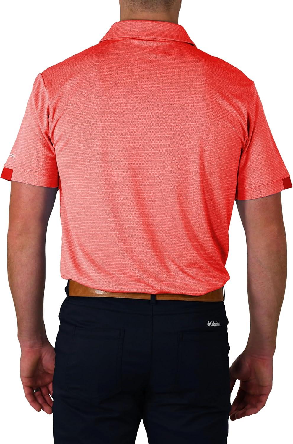 imageColumbia Golf Mens OmniWick Total Control Polo PoloIntense Red