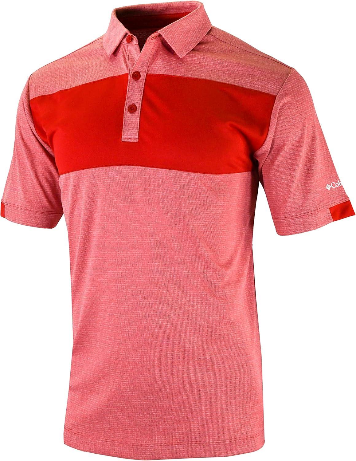 imageColumbia Golf Mens OmniWick Total Control Polo PoloIntense Red