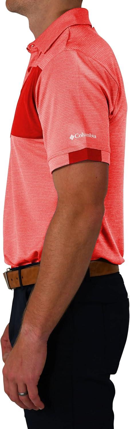 imageColumbia Golf Mens OmniWick Total Control Polo PoloIntense Red
