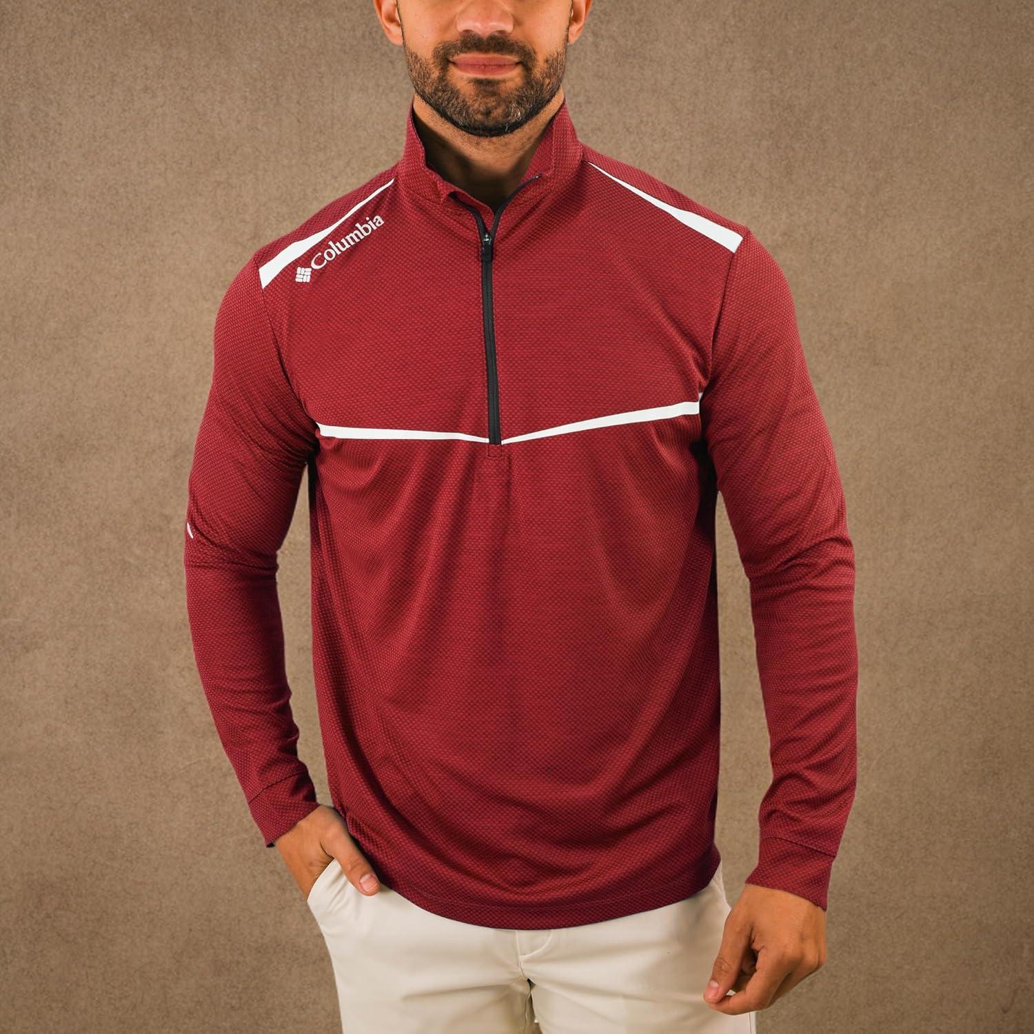 imageColumbia Golf OmniWick Scorecard 14 Zip Long Sleeve PulloverBeet