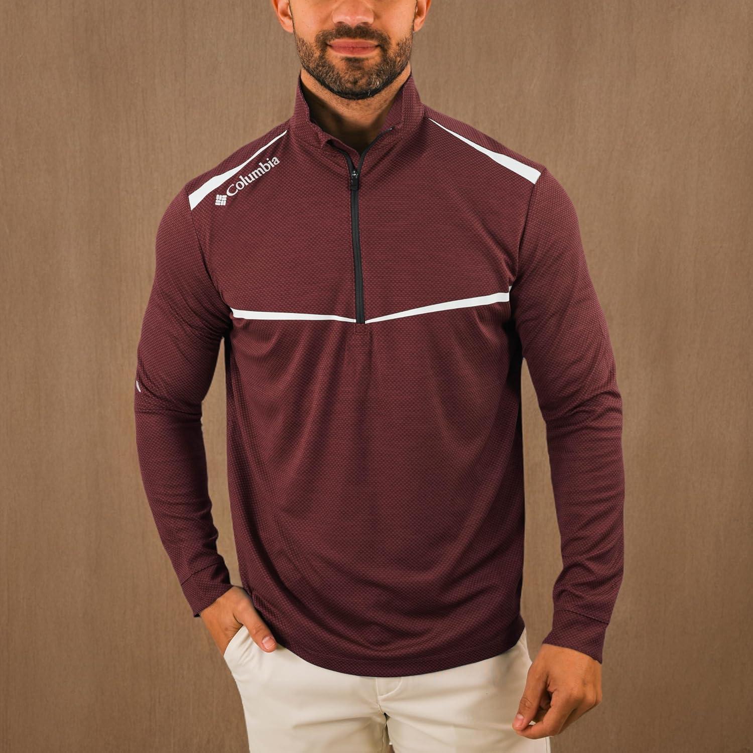 imageColumbia Golf OmniWick Scorecard 14 Zip Long Sleeve PulloverDeep Maroon