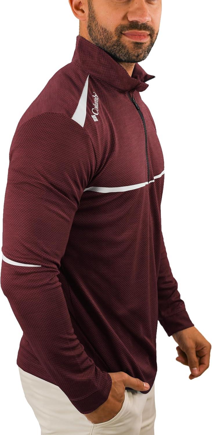 imageColumbia Golf OmniWick Scorecard 14 Zip Long Sleeve PulloverDeep Maroon