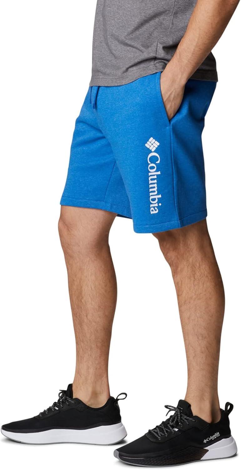 imageColumbia Mens Columbia Trek ShortBright Indigo HeatherWhite Vertical Logo