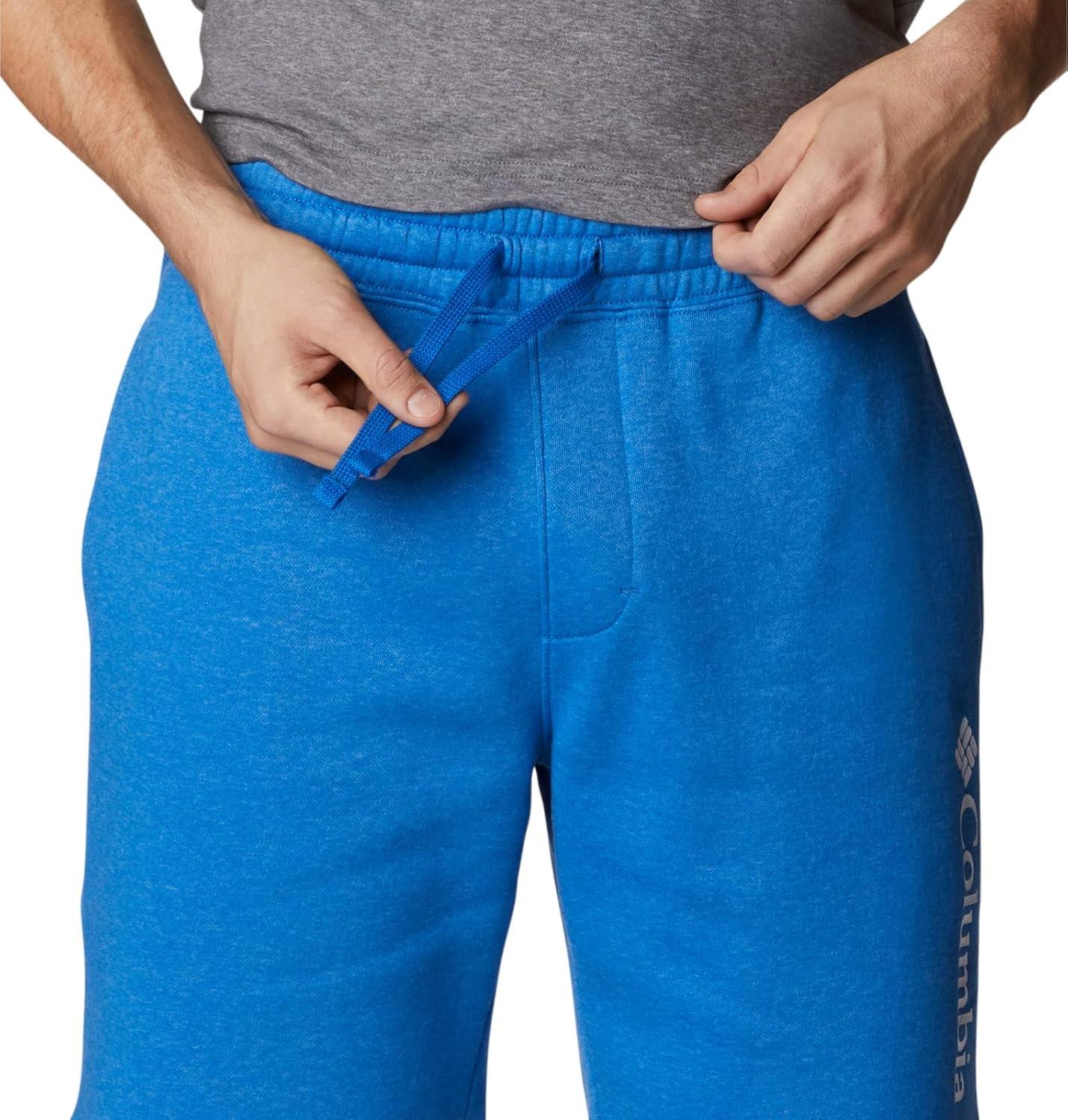 imageColumbia Mens Columbia Trek ShortBright Indigo HeatherWhite Vertical Logo