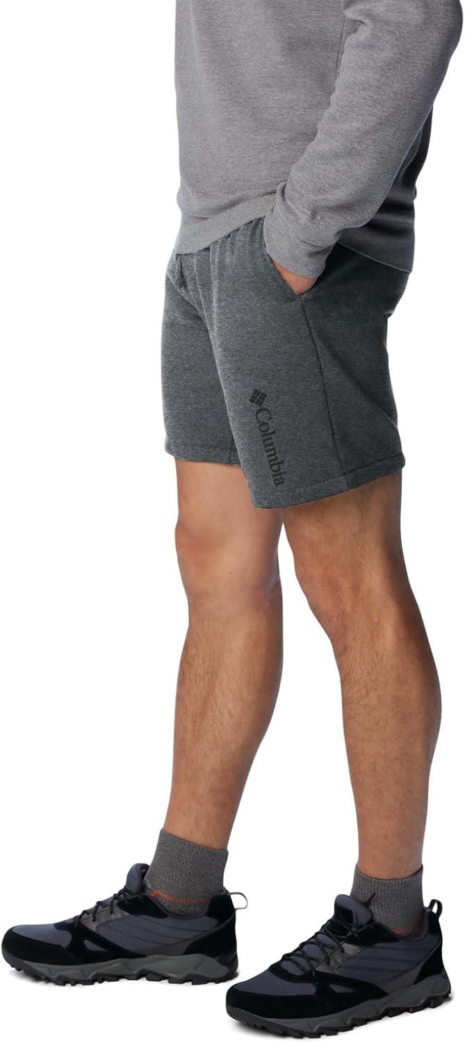 imageColumbia Mens Columbia Trek ShortCharcoal HeatherBlack Vertical Logo
