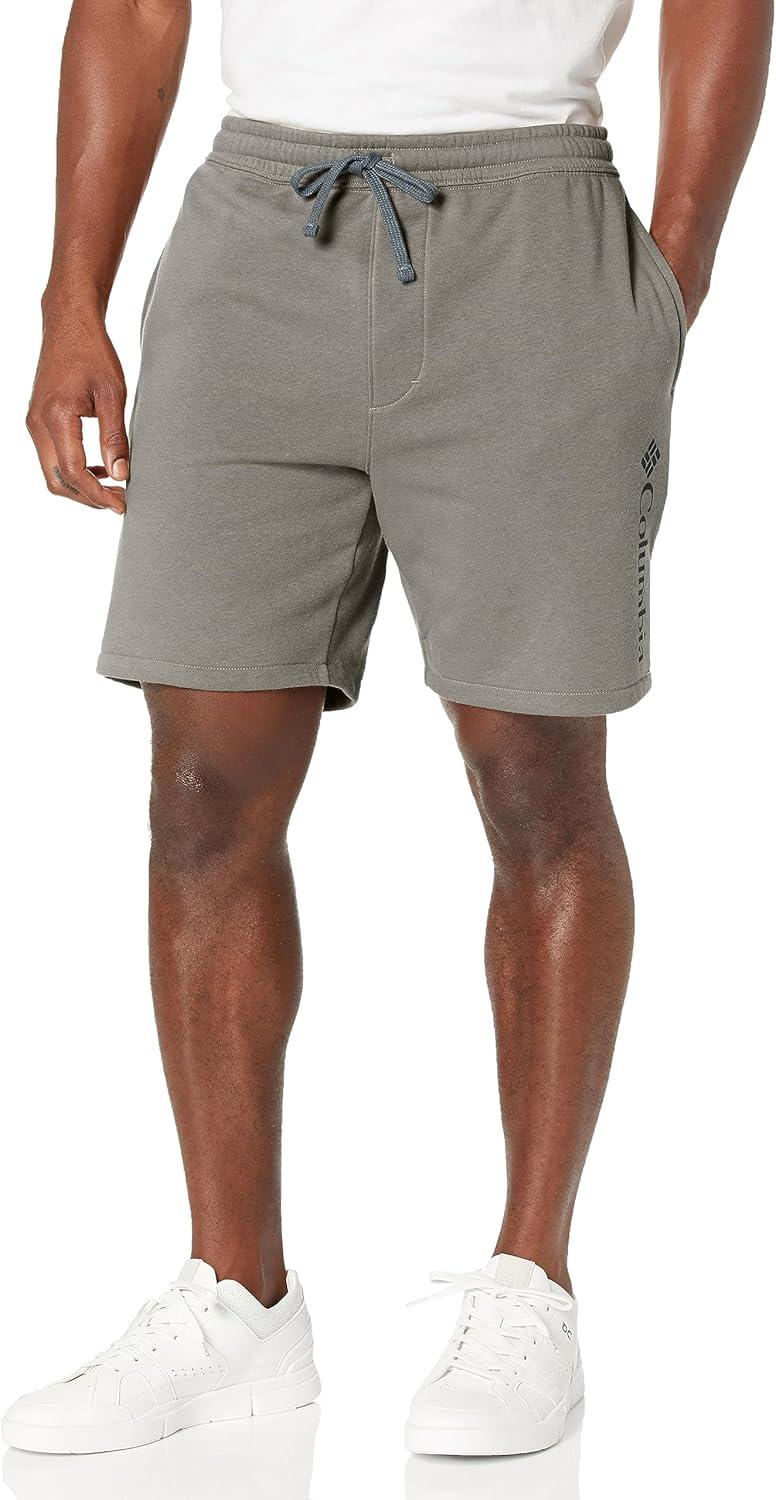 imageColumbia Mens Columbia Trek ShortCharcoal HeatherBlack Vertical Logo