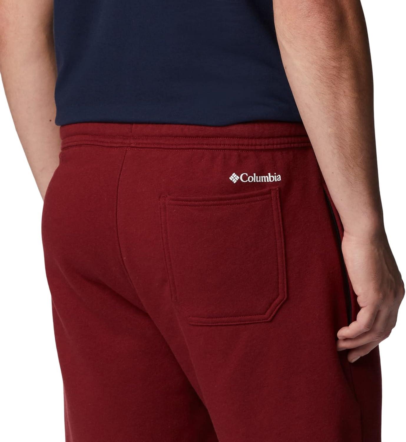 imageColumbia Mens Columbia Trek ShortRed JasperWhite Vertical Logo