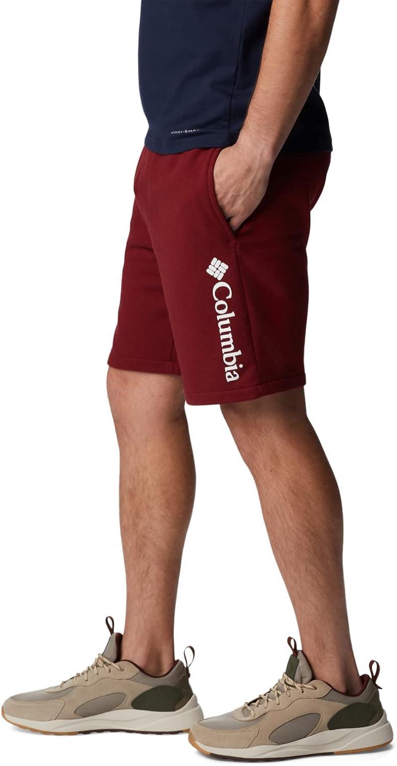 imageColumbia Mens Columbia Trek ShortRed JasperWhite Vertical Logo
