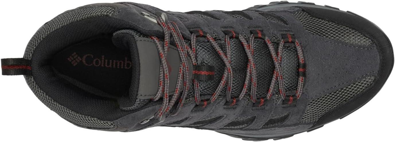 imageColumbia Mens Crestwood Mid Waterproof Hiking BootsDark Grey Deep Rust