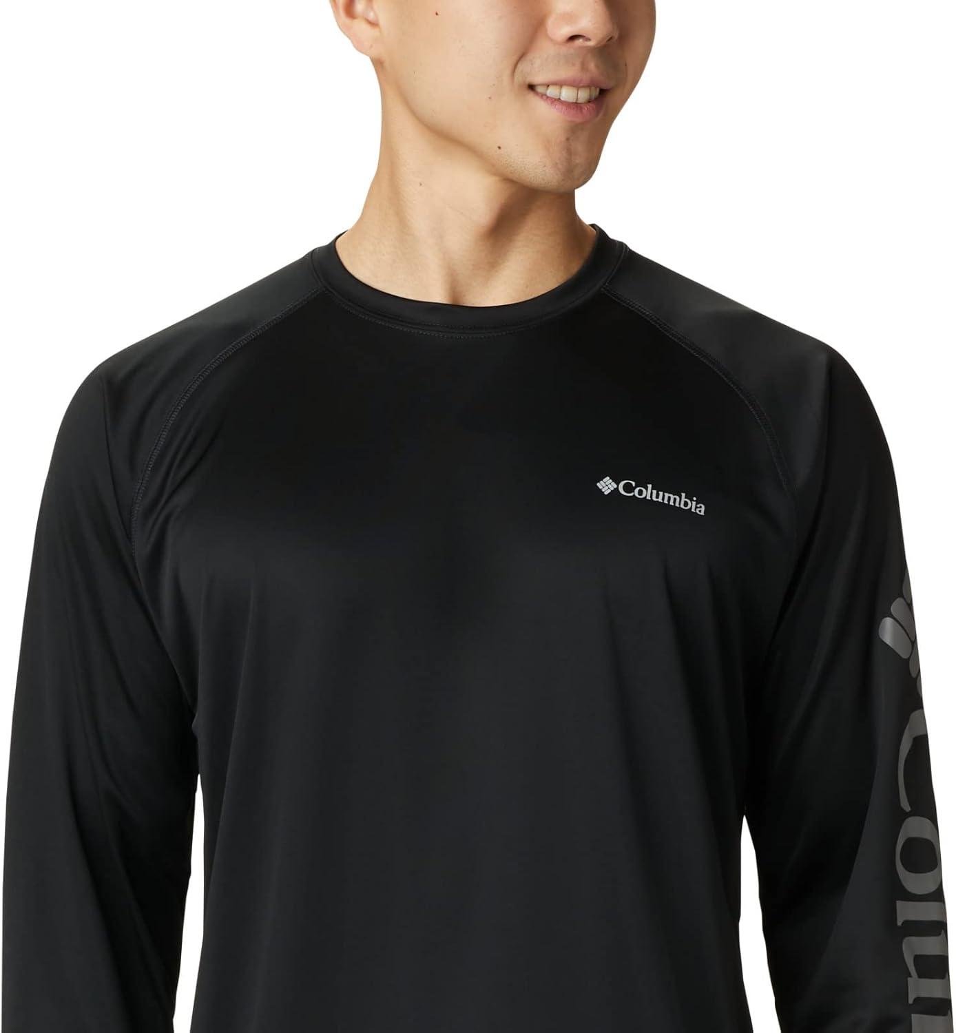 imageColumbia Mens Fork Stream Long Sleeve ShirtBlackCity Grey Logo