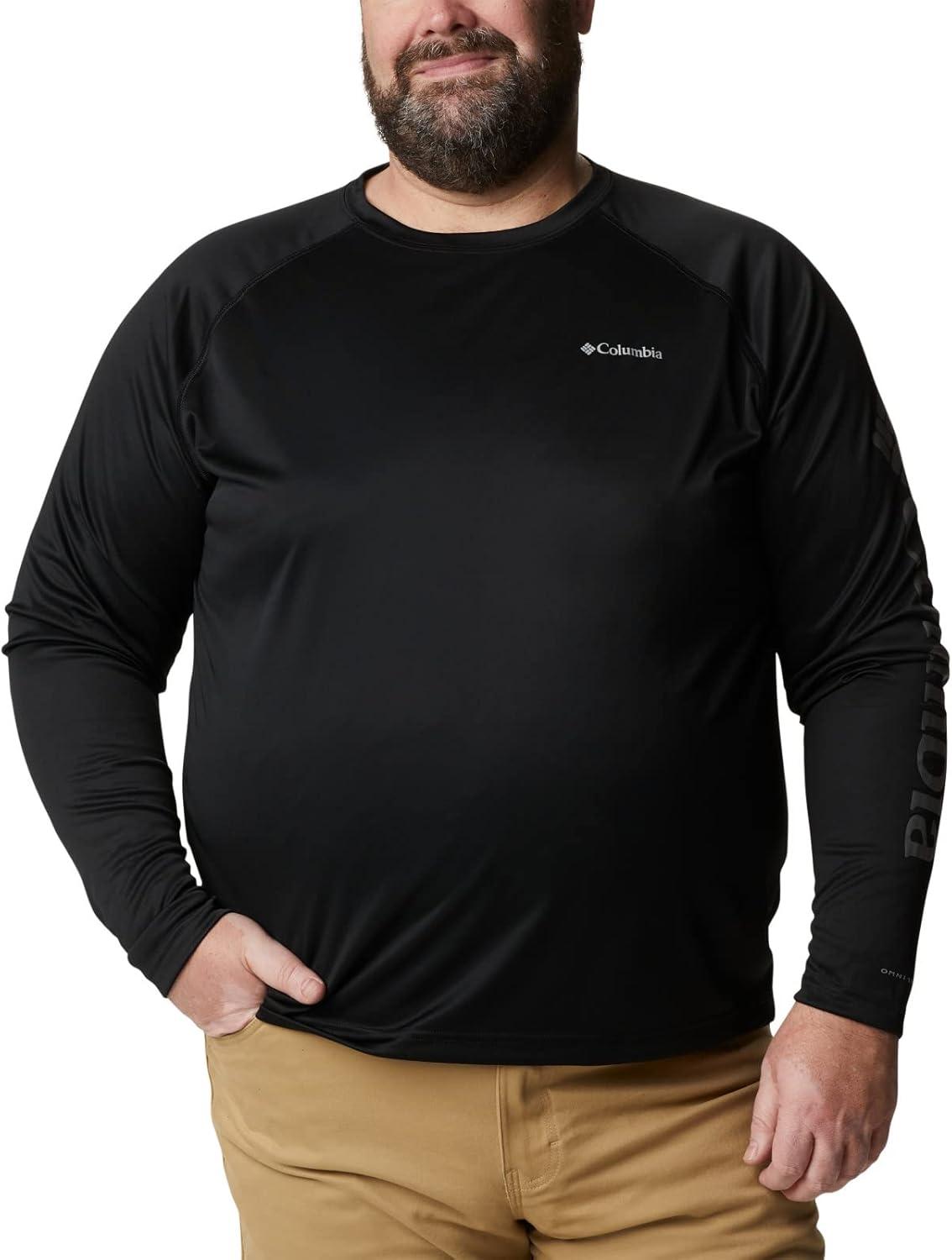 imageColumbia Mens Fork Stream Long Sleeve ShirtBlackCity Grey Logo