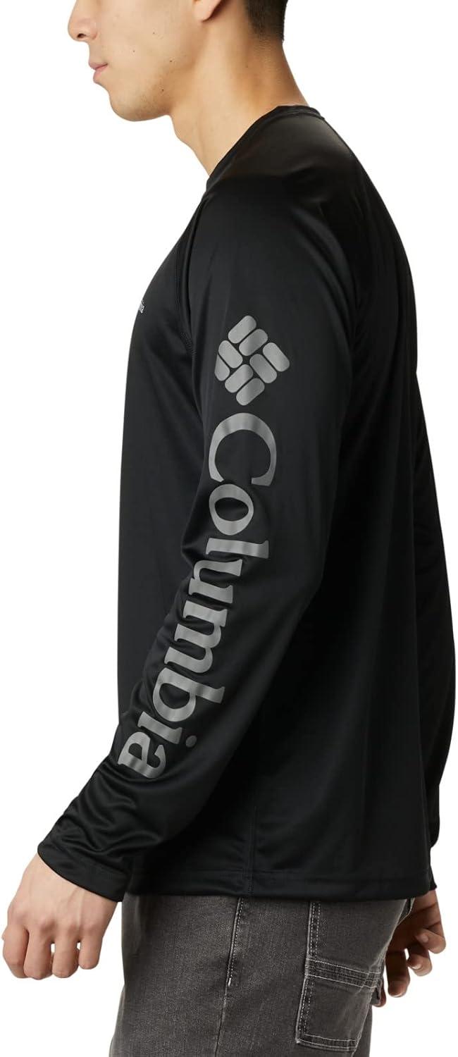 imageColumbia Mens Fork Stream Long Sleeve ShirtBlackCity Grey Logo